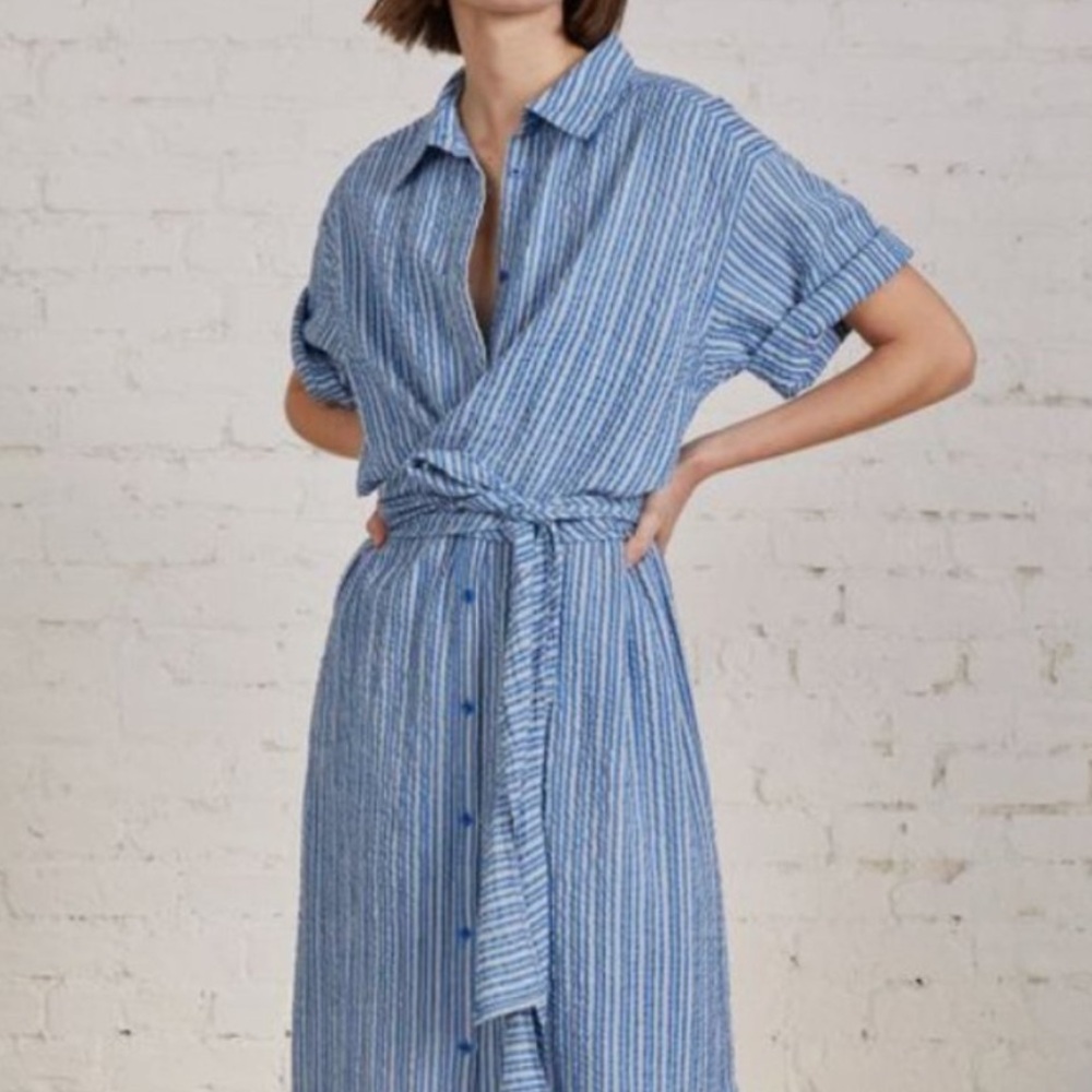 Apiece Apart Nicoya Wrap Shirt Dress!  Size S! So Chic - Picture 2 of 3